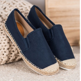 Goodin Semišové espadrilky modrý 4