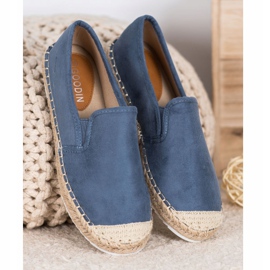 Goodin Semišové espadrilky modrý 4