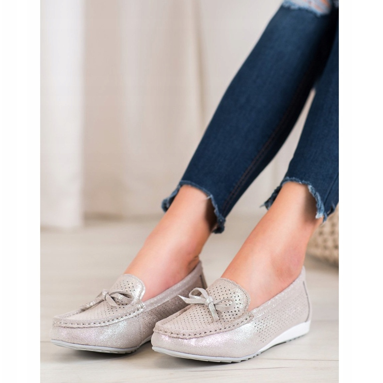 Goodin Kožené Boty S Mašlí hnědý 2