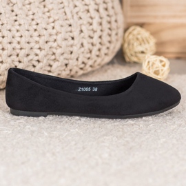 SHELOVET Pohodlné balerínky černý 2