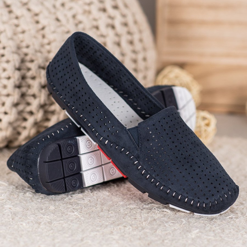 Goodin Prolamované nazouvací boty modrý 1