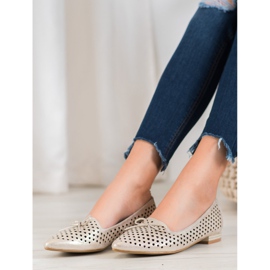 Goodin Elegantní prolamované balerínky zlatý 1 Goodin Elegantní prolamované balerínky zlatý 1