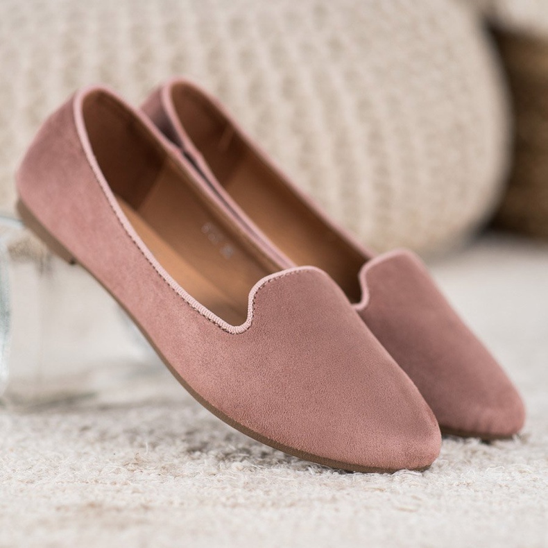 Clowse Klasický semišový pán růžový 1