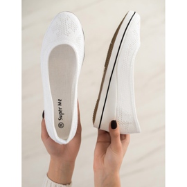 Super Me Prolamovaná baletka na klínku bílý 2 Super Me Prolamovaná baletka na klínku bílý 2