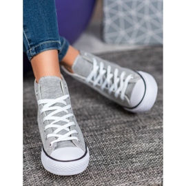 Super Me Vysoké tenisky šedá 2