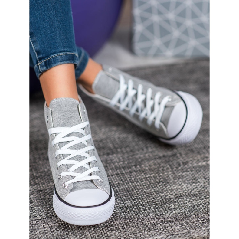 Super Me Vysoké tenisky šedá 2