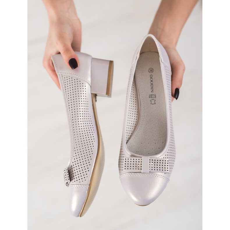 Goodin Prolamované pumpy s mašlí vícebarevný růžový 1