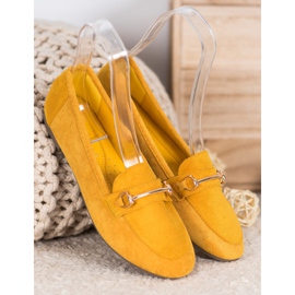 Bestelle Stylové mokasíny s ozdobou žlutá 1