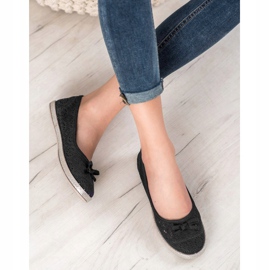 SHELOVET Prolamované baleríny černá 1 SHELOVET Prolamované baleríny černá 1