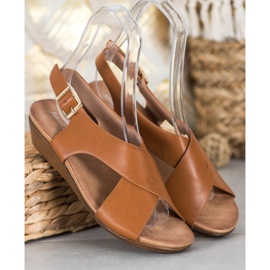 Small Swan Pohodlné velbloudí sandály hnědý 1