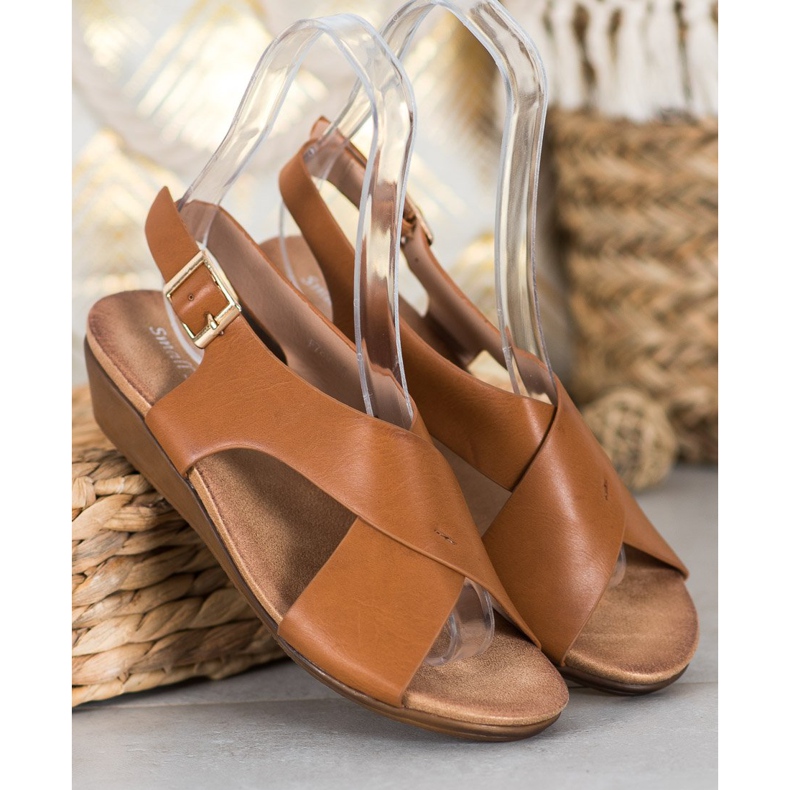 Small Swan Pohodlné velbloudí sandály hnědý 1