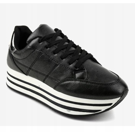 Černá módní dámská sportovní obuv 230-1 černý 1