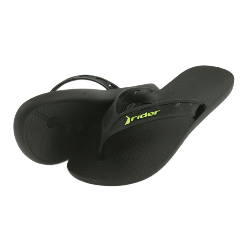Black and Green Men's Flip-Flops Rider 11573 černá 4