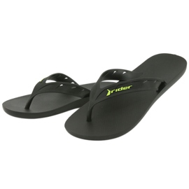 Black and Green Men's Flip-Flops Rider 11573 černý 3