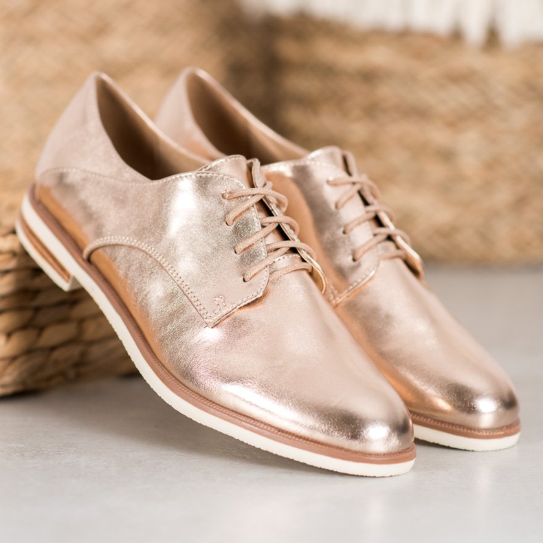 SHELOVET Zlaté boty s eko kůží zlatý 1