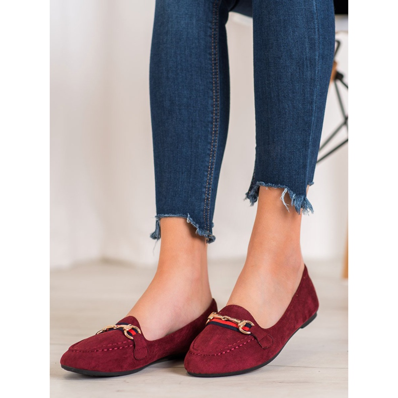 Fama Suede Lords s ozdobou červený 1