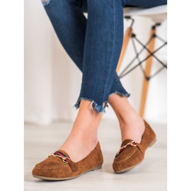 Fama Suede Lords s ozdobou hnědý 4