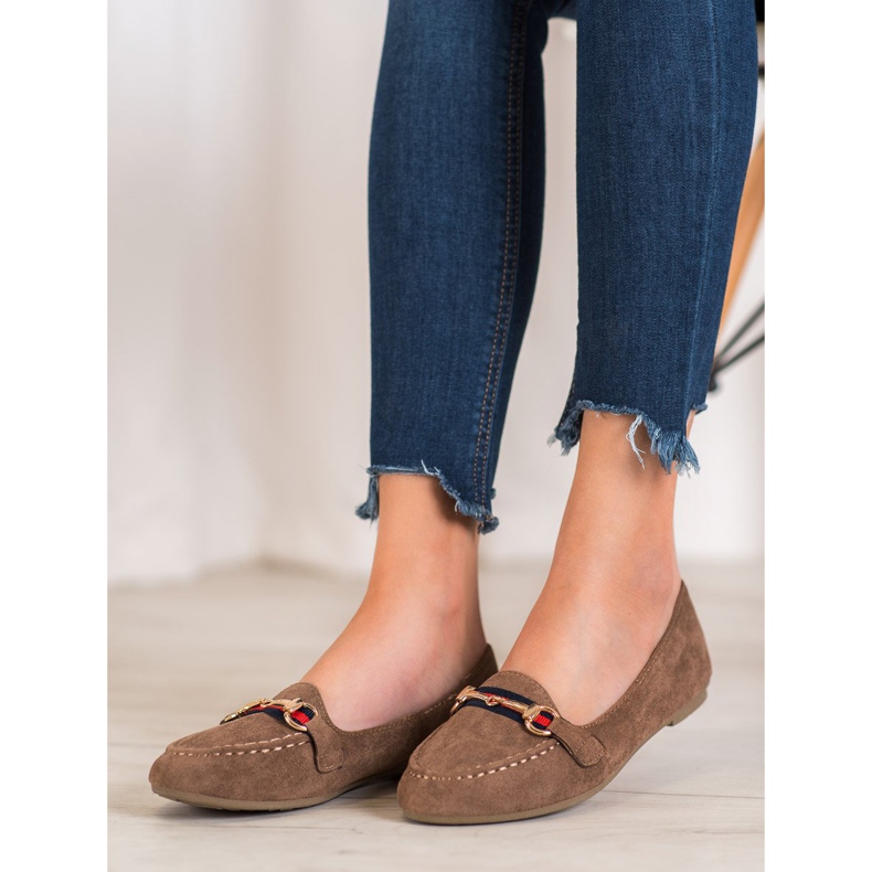 Fama Suede Lords s ozdobou hnědý 1