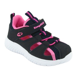 Sandály na suchý zip KangaRoos 02058 dk navy námořnická modř růžový 1