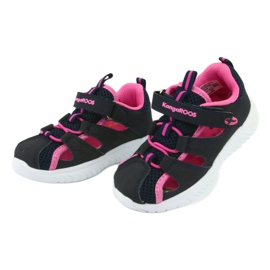 Sandály na suchý zip KangaRoos 02058 dk navy námořnická modř růžový 3