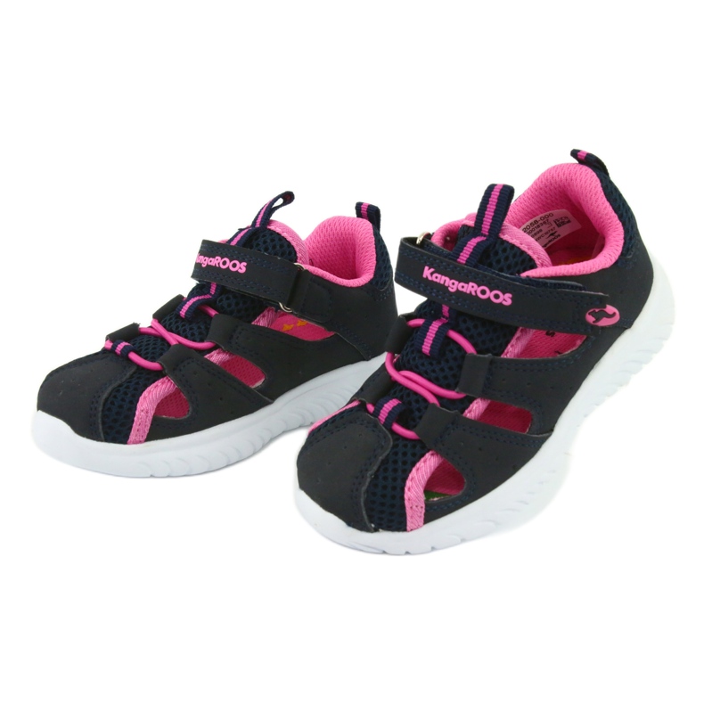 Sandály na suchý zip KangaRoos 02058 dk navy námořnická modř růžový 3