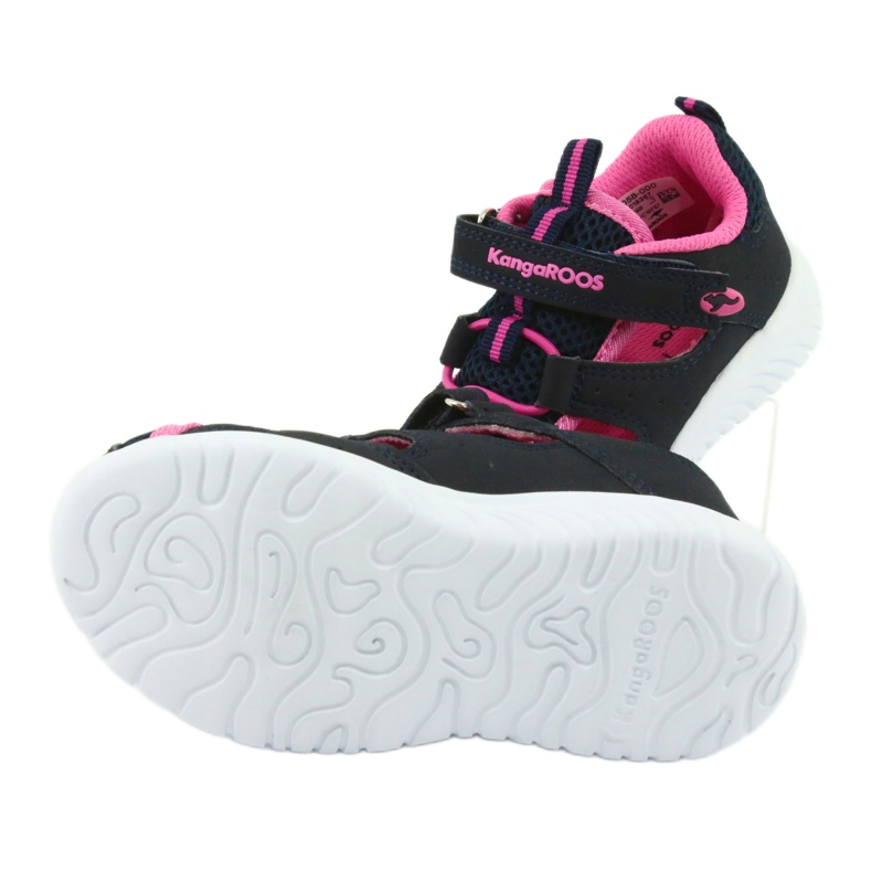 Sandály na suchý zip KangaRoos 02058 dk navy námořnická modrá růžový 5