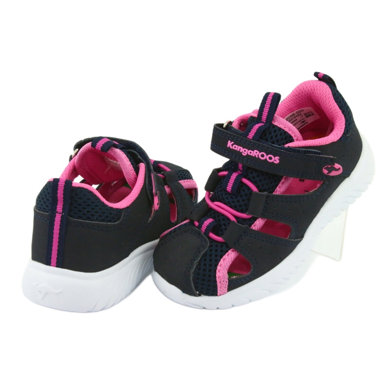 Sandály na suchý zip KangaRoos 02058 dk navy námořnická modř růžový 4