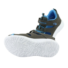 Sandály na podpatku na suchý zip KangaRoos 02058 šedá modrý 5