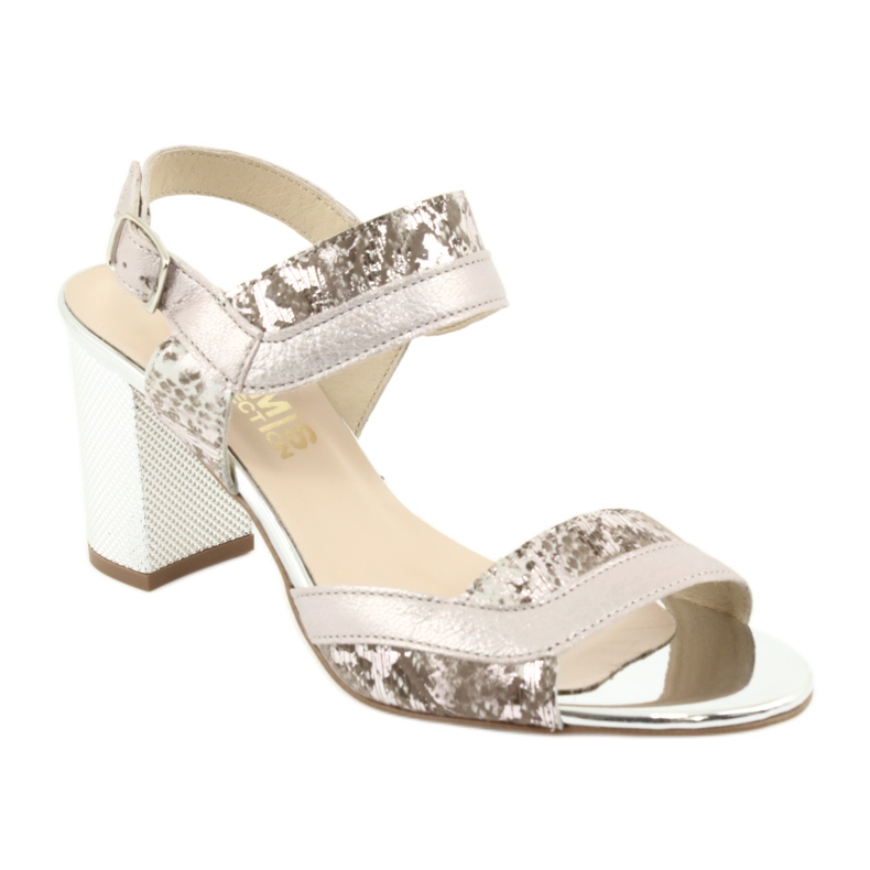 Sandály na postu Gamis 3942 béžový růžový stříbrný 1