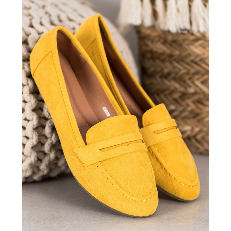 Fama Klasické mokasíny žlutá 2