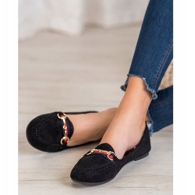 Fama Suede Lords s ozdobou černá 1