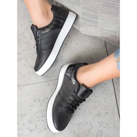 SHELOVET Stylové boty na platformě černý 2