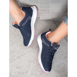 Ax Boxing Pohodlná prolamovaná sportovní obuv modrý 1 Ax Boxing Pohodlná prolamovaná sportovní obuv modrý 1