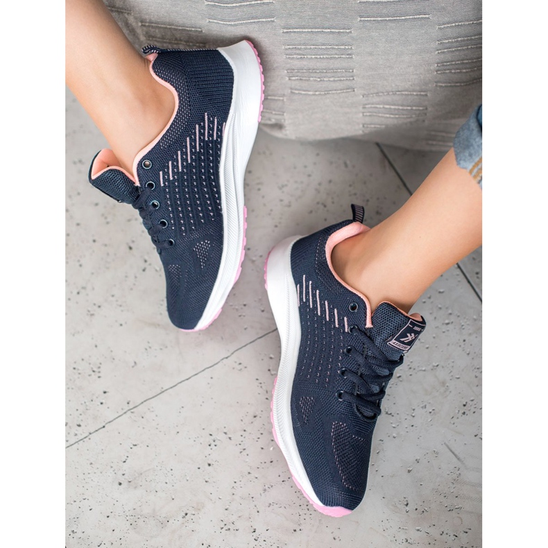 Ax Boxing Pohodlná prolamovaná sportovní obuv modrý 1