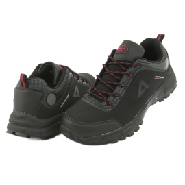 Nepromokavá softshellová sportovní obuv American Club HL02 černá červené šedá 4