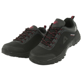 Nepromokavá softshellová sportovní obuv American Club HL02 černá červené šedá 3