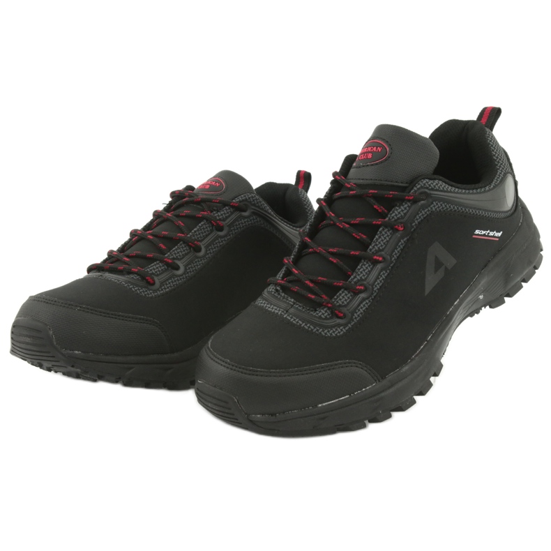 Nepromokavá softshellová sportovní obuv American Club HL02 černá červené šedá 3