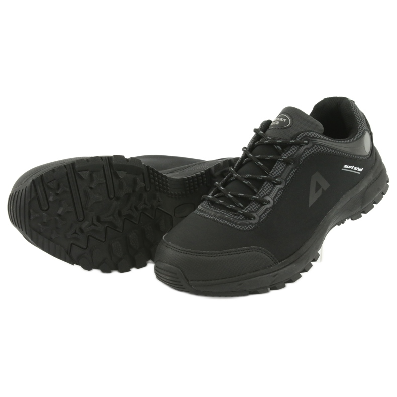 Nepromokavá softshellová sportovní obuv American Club HL02 černá šedá 5