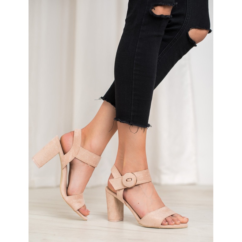 Béžové sandály na baru VINCEZA béžový 1