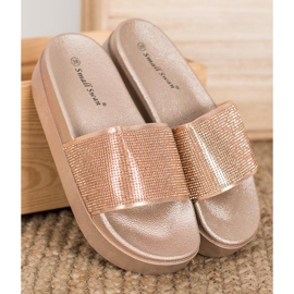 SHELOVET Pantofle Na Platformě žluť 1