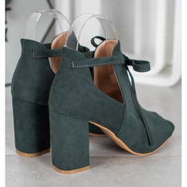 Vázané boty s otevřenou špičkou VINCEZA zelená 2 Vázané boty s otevřenou špičkou VINCEZA zelená 2