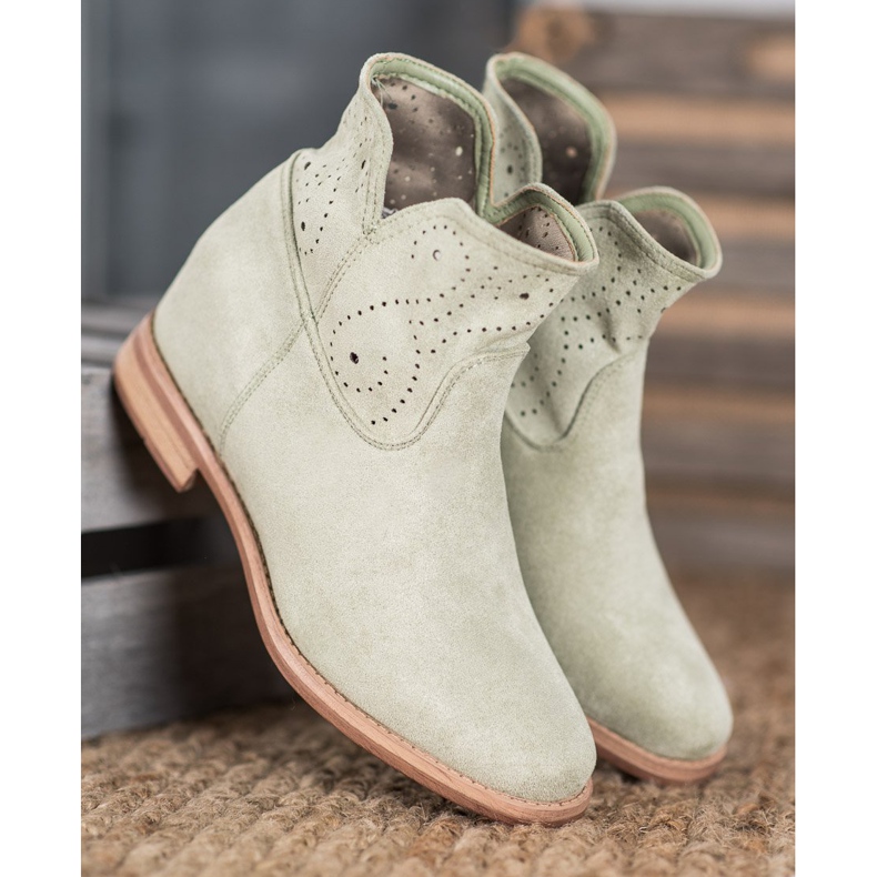 Seastar Boty S Prolamovaným Vzorem zelený 1