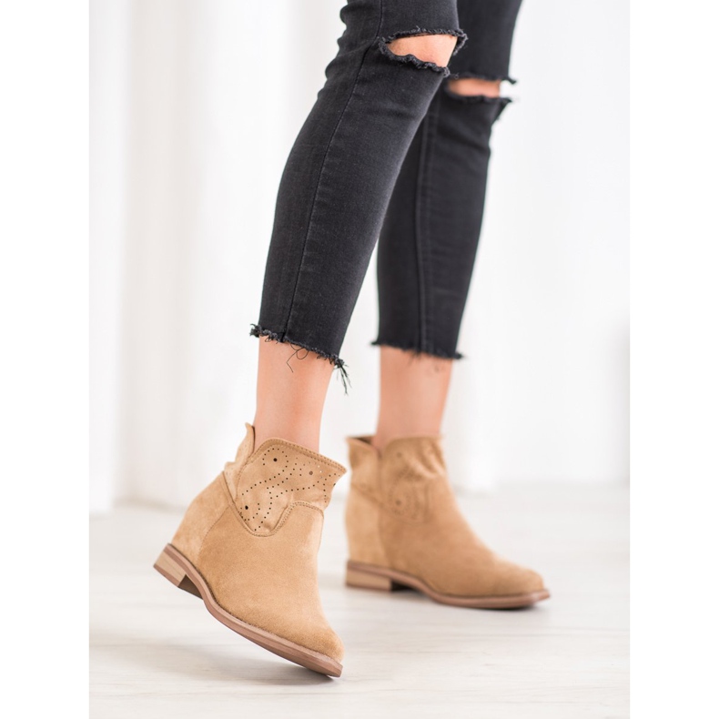 Seastar Boty S Prolamovaným Vzorem hnědý 2