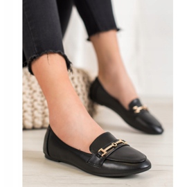 Clowse Stylová ekologická kožená obuv černý 1