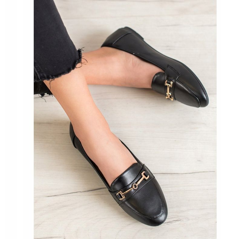 Clowse Stylová ekologická kožená obuv černá 2 Clowse Stylová ekologická kožená obuv černá 2