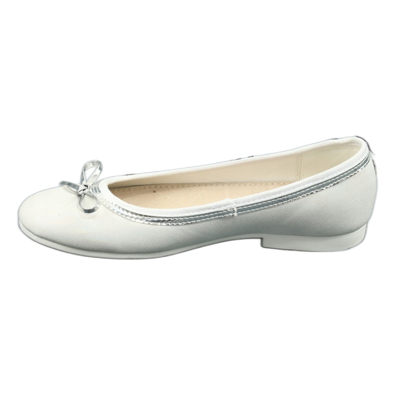 Balerínky s mašlí bílá perla American Club GC29 / 19 bílý vícebarevný 1