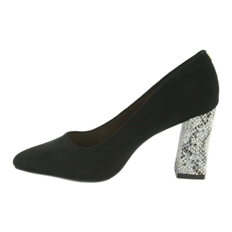 Černé semišové lodičky Sergio Leone 216 černá šedá 2