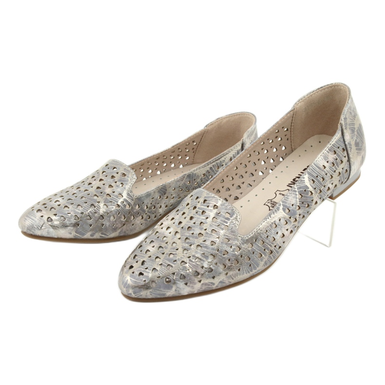 M.Daszyński Lordsy balerínky levandule / zlato Daszyński SA151 růžový šedá 3