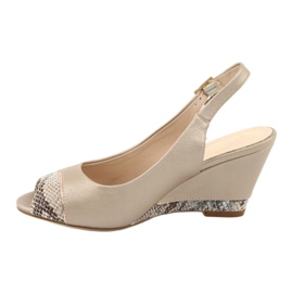 Zlaté capuccino sandály Sergio Leone 777 béžový hnědý zlatý 2