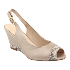 Zlaté capuccino sandály Sergio Leone 777 béžový hnědý zlatý 1